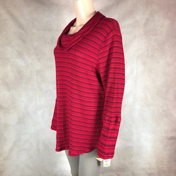 STYLE & CO. Plus Size Cowl Neck Red Thermal Top NWT 3X - Picture 9 of 10